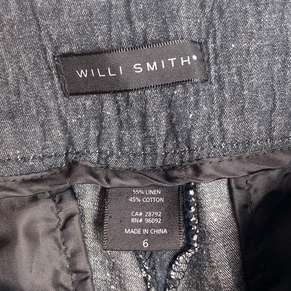 Willi Smith Wrinkle Control Crisp Linen Blend Dress Pants Size 6 - Picture 3 of 5
